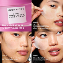 Cargar imagen en el visor de la galería, Glow Recipe PDRN Repair + Soothe Korean Prickly Pear Toner Pads for Skin Barrier Repair *PRE-Order*