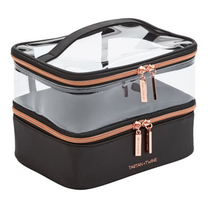 Basics Black Double-Zip Train Case *PRE-Order*