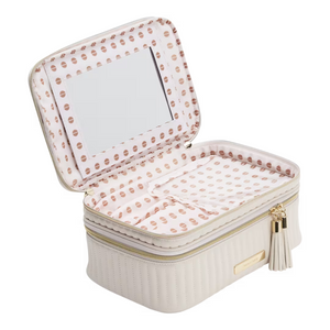 Vertical Quilted Train Case With Mirror *PRE-Order*