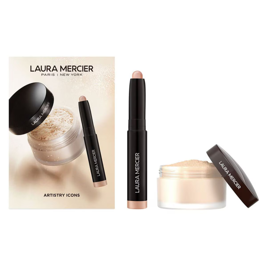 Laura Mercier Gift Set Mini (Polvo suelto traslúcido + sombra de ojos en barra)