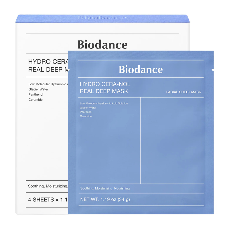 Hydro Cera-nol Real Deep Mask for Dryness Relief & Redness Soothing (Pack 4)