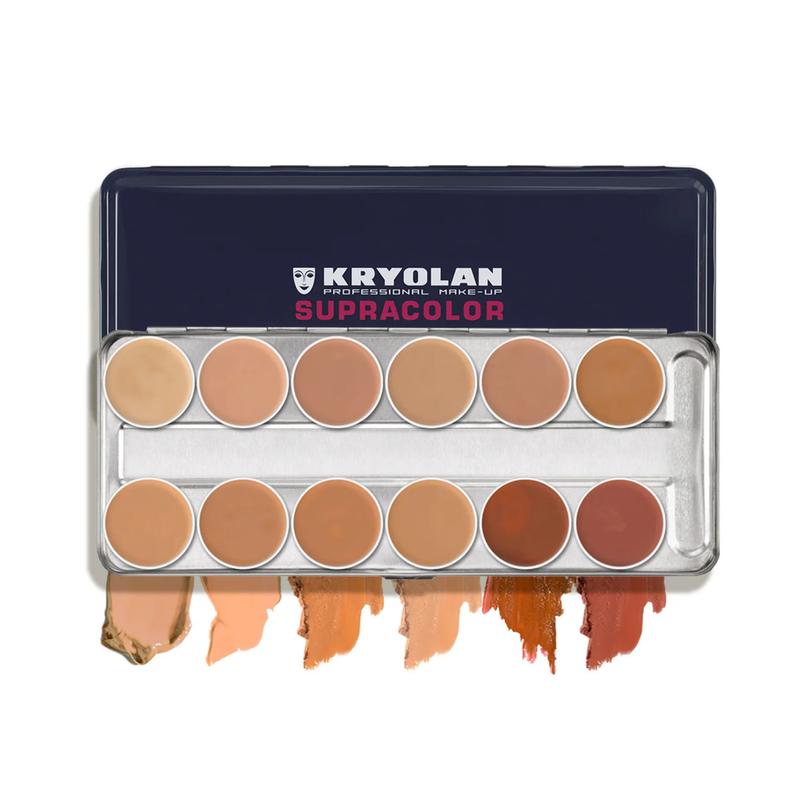 Kryolan Supracolor Paleta 12 Tonos TV, 40ml.